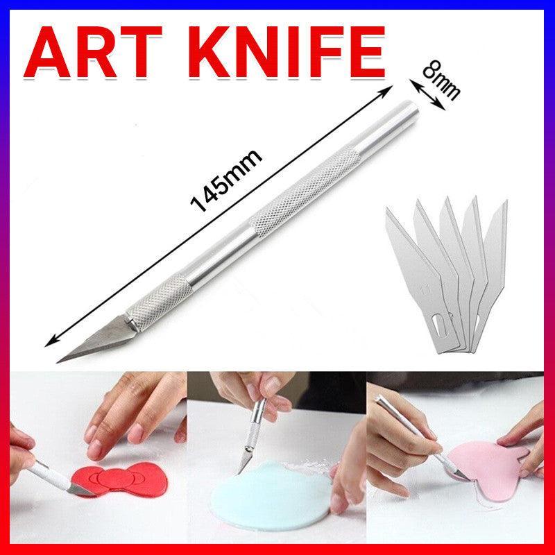 V528-ARTKNIFE-6PCS-498407-202509251530-00 Model Hobby Cutting Precision Blade Crafts Art Knife Exacto Style Razor Cutter - Image 1