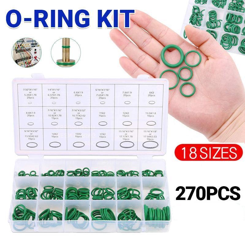 V528-ASSORTMENTKIT-GREEN-732343-202509291536-00 270 Pcs Air Conditioning O Ring Assortment Kit Green Air Con 18 Sizes Oring Gas - Image 1