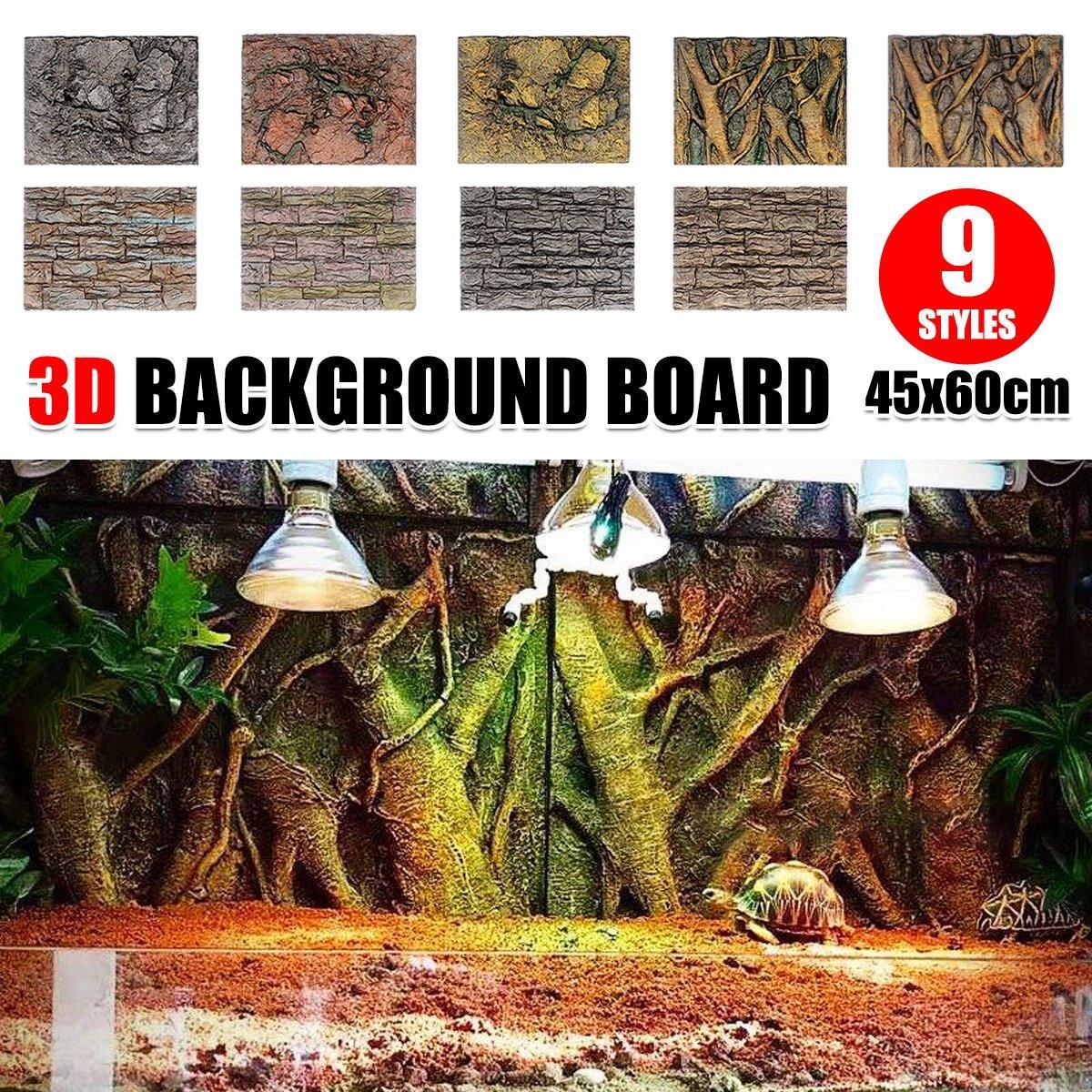 V528-BACKGROUND-F-248737-202510010709-00 Pet Reptile Tank Board 3D Foam Backgrounds and Habitat Decoration 9 Styles - F - Image 1
