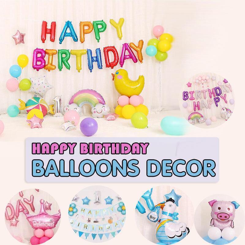 V528-BALLOON-BIRTHDAY-3-65294-202509190936-00 45-50 Pcs Happy Birthday 3D Unicorn Decoration Balloons Diy Decor Party Set - 03 - Image 1