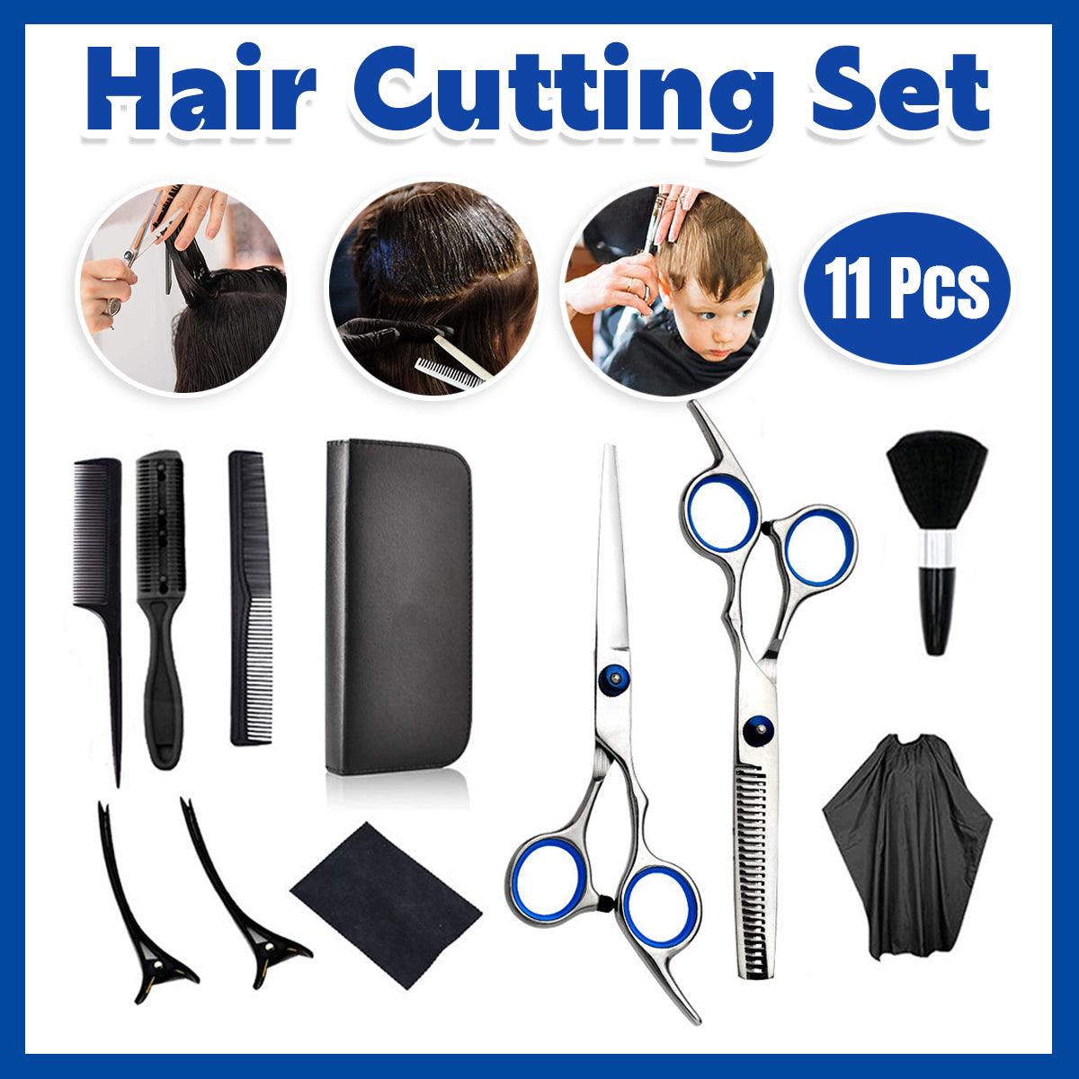 V528-BARBER-11PCS-269230-202509291718-00 11pcs Hair Cutting Scissors Set Professional Hairdressing Scissors Barber Tools - Image 1