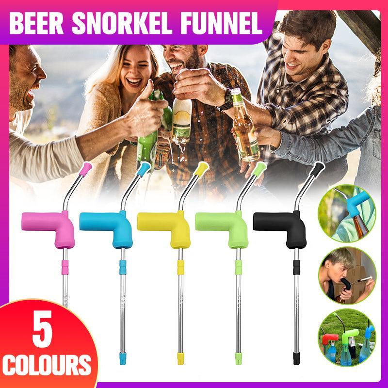 V528-BEER-SNORKEL-GREEN-148544-202510010000-00 Beer Snorkel Funnel Bong Bucks Hens House Party Games Drinking - Green - Image 1