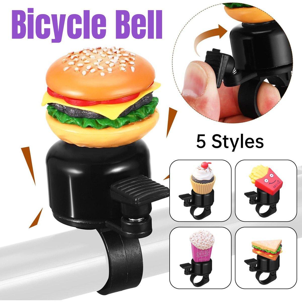 V528-BELL-SMZ-470385-202509302336-00 Cute Food Style Bicycle Bell Loud and Fun Handlebar Accessory - Sandwiches - Image 1