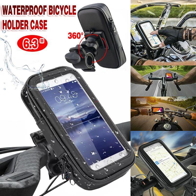 V528-BICYCLEHOLDER-6-3INCH-D1-458578-202509251636-00 Waterproof Bicycle Bike Motorcycle Handlebar Mount Holder Case For Mobile Phone - Image 1