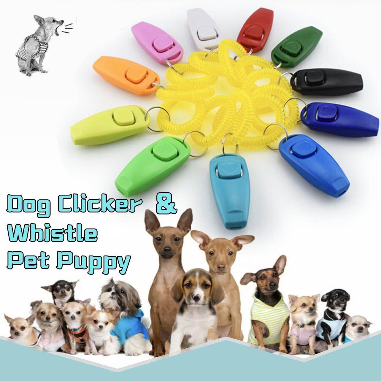 V528-BL2COLOUR-BLUE75472-202509301400-00 Dog Whistle and Clicker Set for Training Stop Barking Obedience Tool Combo - Blue - Image 1
