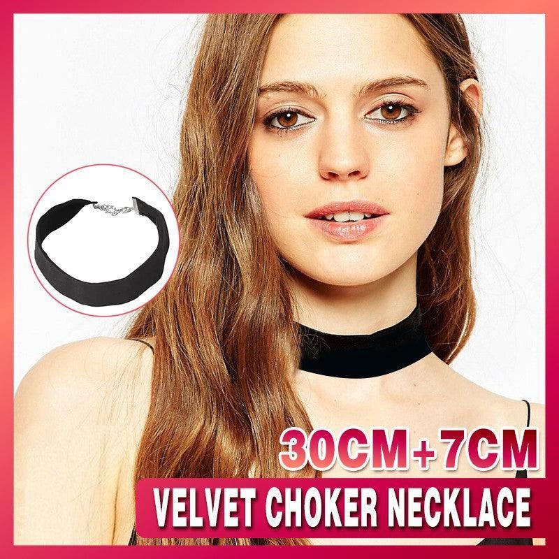 V528-BLACKVELVETNECKLACE-30MM802135-202509291636-00 Black Velvet Choker Necklace - Perfect For The 90S Grunge Look - Image 1