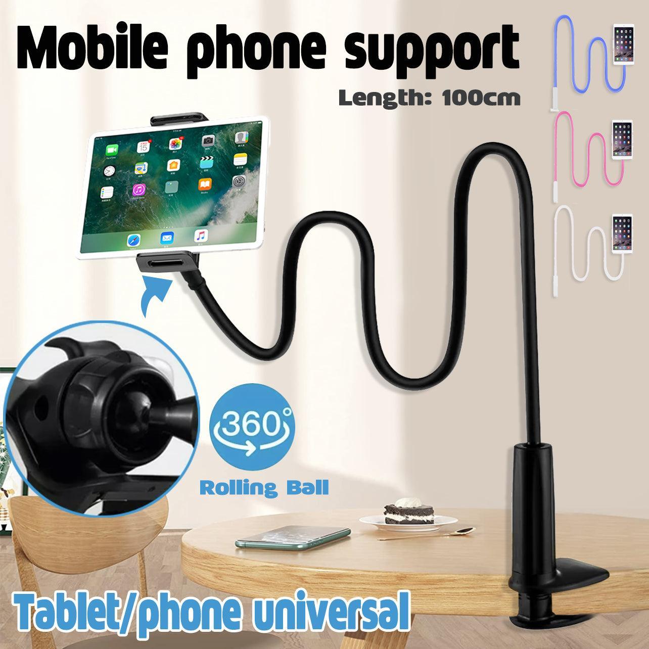 V528-BLCOLOUR-BLUE86410-202510010154-00 Adjustable Flexible Phone Tablet Holder with Clamp for Bed Desk Mount Use - Blue - Image 1