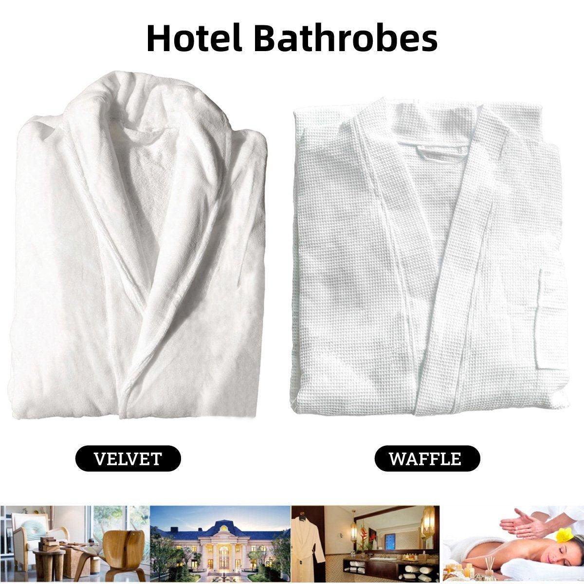 V528-BR-VELVET-130-248954-202509301309-00 Cotton Kimono Collar Bathrobe Hotel Quality Thick Fleece Towel Embroidered Robe - Velvet - Image 1