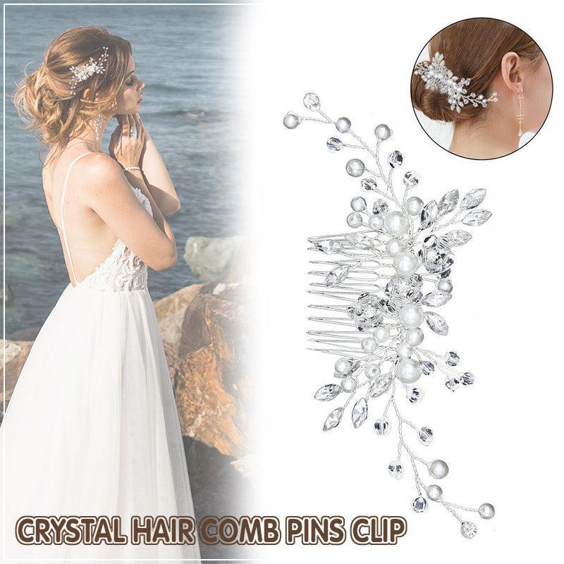 V528-BRIDALHEADPIECE-678894-202509291637-00 Bridal Headpieces Crystal Wedding Accessories White Jewelry Hair Comb Party Au - Image 1