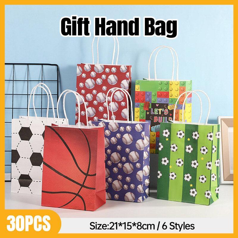 V528-BUILDING-BLOCKS-30PCS-486523-202510010037-00 30PCS Fashion Ball Kraft Paper Gift Bag Festivals gift tote bag Party Favor Bag - Building-Blocks-30pcs - Image 1