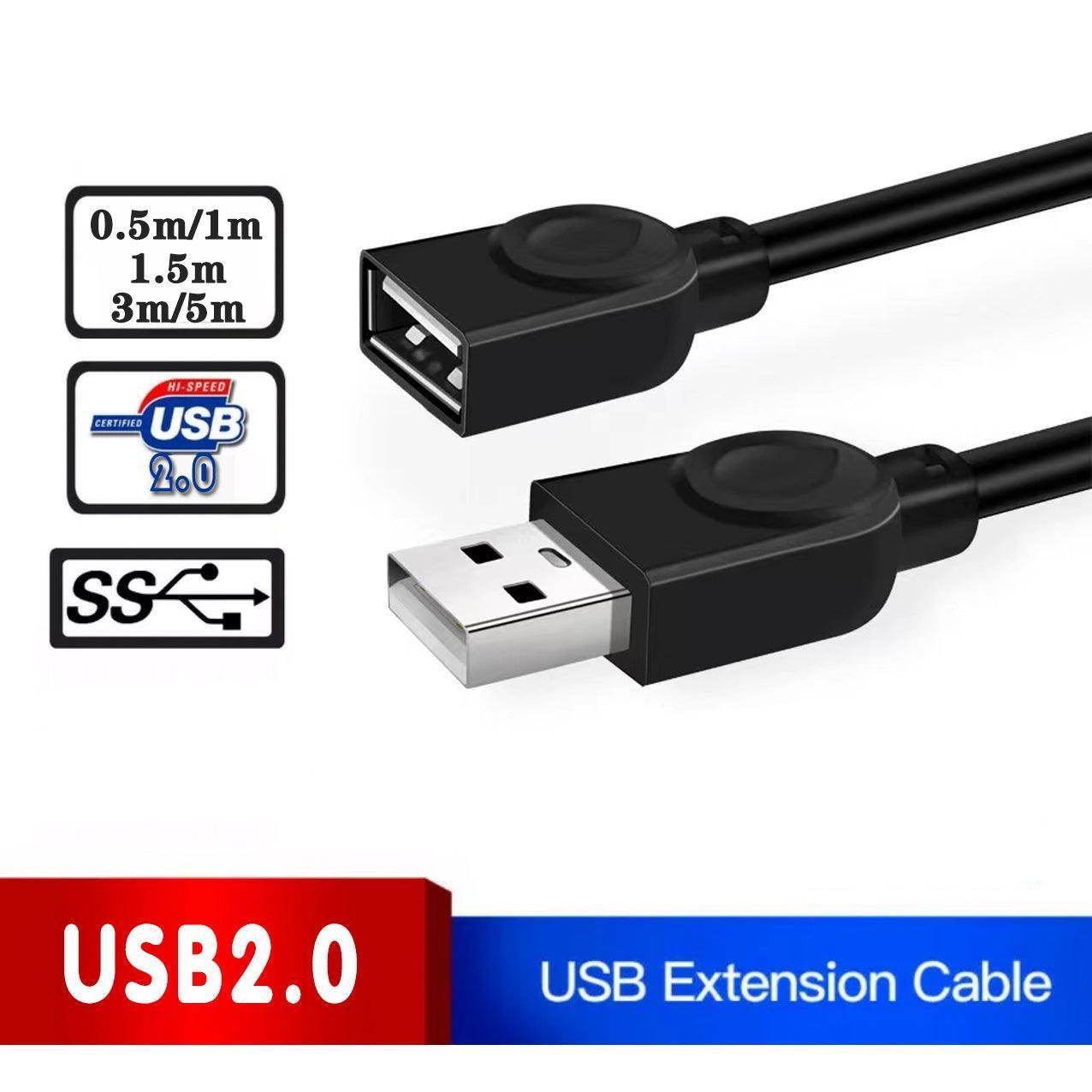 V528-CABLELENGTH-5M81659-202510010600-00 Usb Extension Data Cable 2.0 A Male To A Female Long Cord For Macbook & Computer - 5 m - Image 1