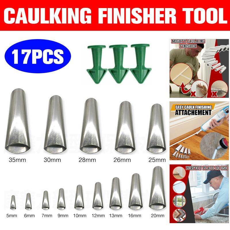 V528-CAULKINGNOZZLE-733871-202509251136-00 17PCS Stainless Steel Perfect Caulking Nozzle Applicator Sealant Finishing Tool - Image 1