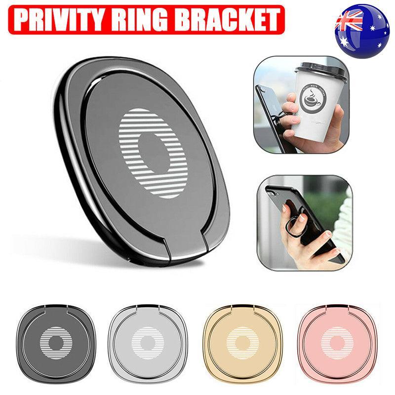 V528-CHAOBOZHK-SILVER-507930-202510010936-00 Iring Phone Ring Finger Holder Stand Mobile Grip with Mount Hook for iPhone and iPad - Silver - Image 1