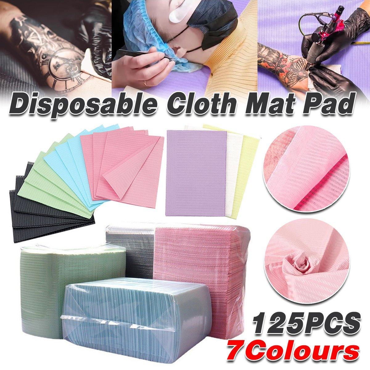 V528-CLEANING-GASKET-125PCS-PINK-515354-202510010236-00 125PCS Disposable Waterproof Tattoo Cleaning Pad Dental Table Cover Film Mat - Pink - Image 1