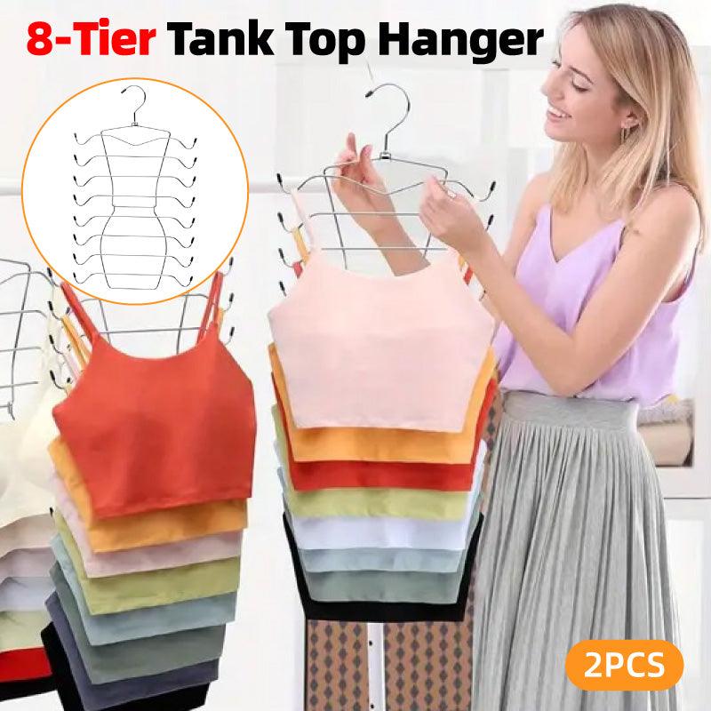 V528-COAT-HANGER-2PCS-841264-202509251326-00 2pcs 8 Tier Metal Clothes Hanger Underwear Storage Organizer Stainless Steel - Image 1
