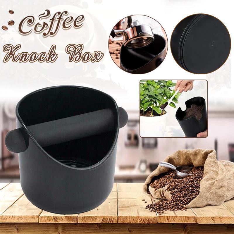 V528-COFFEBUCKET-BLACK-30054-202509291918-00 Coffee Knock Box Espresso Grounds Bin with Non Slip Base and Rubber Knock Bar 550ml - Image 1