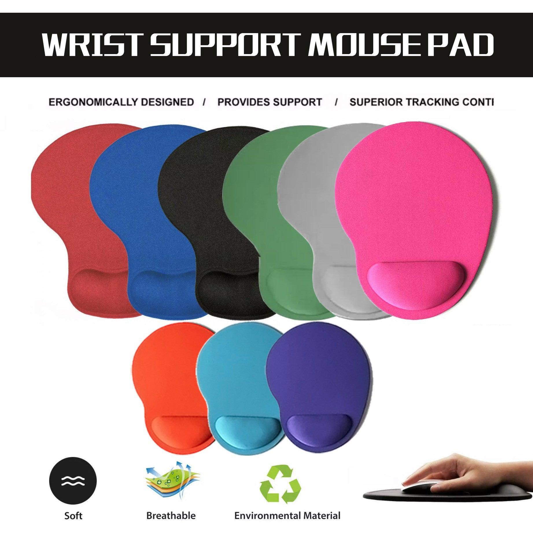 V528-COLOUR-BLACK62828-202510010318-00 Comfort Mouse Pad with Built In Wrist Support Non Slip Ergonomic Mice Mat - Black - Image 1