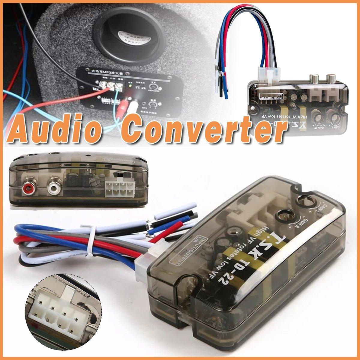 V528-CONVERTOR-485621-202509251530-00 Car High to Low Frequency Converter Auto Stereo Line Speaker Level Adapter TD22 - Image 1