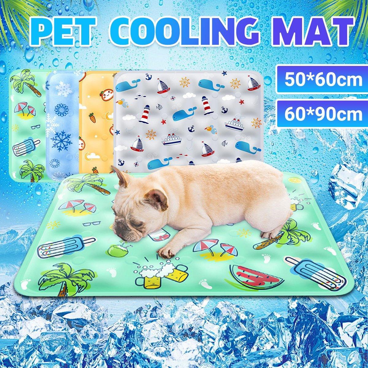 V528-COOL-PAD-GREY-XL-635208-202509301209-00 Cooling Ice Mat for Pets Summer Dog and Cat Cooling Pad Comfortable Pet Bed - Grey - 60x90cm - Image 1
