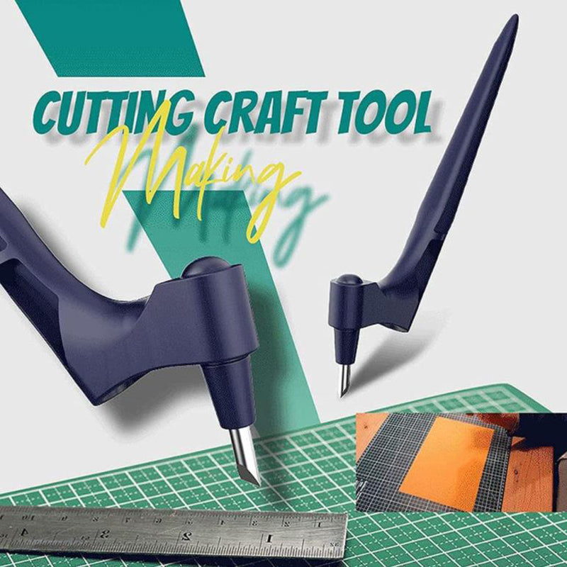 V528-CRAFTCUTTINGTOOLS-GREEN-597502-202510010500-00 360-Degree Rotating Craft Cutting Tool with Precision Blade for Craft Art - Green - Image 1