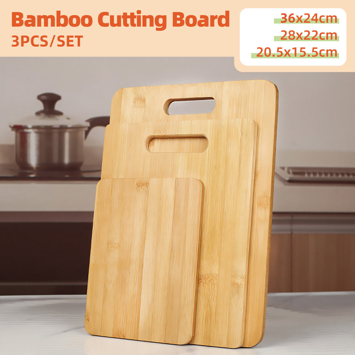 V528-CUTTING-3PCS-641049-202509251441-00 Household Cutting Board Set 3PCS Square Wooden Kitchen Chopping Boards For Food - Image 1