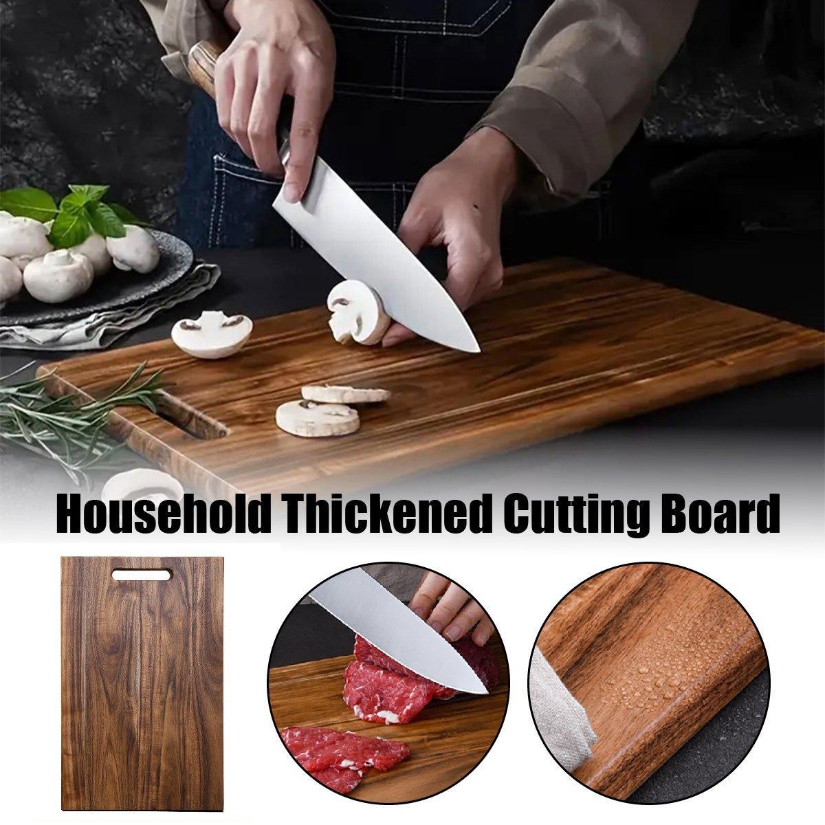 V528-CUTTING-BOARD-34CM-557810-202509291745-00 Large Hardwood Chopping Cutting Board Kitchen Steak Deli Meat Food Household - Image 1