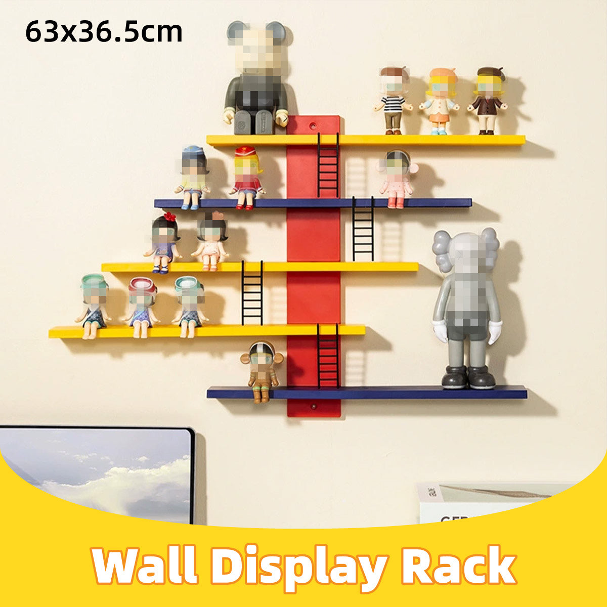 V528-DIY-398901-202509291845-00 Multi Layer Wall Display Rack Step Shelf for Toys Dolls Desk Room Office Decor - Image 1