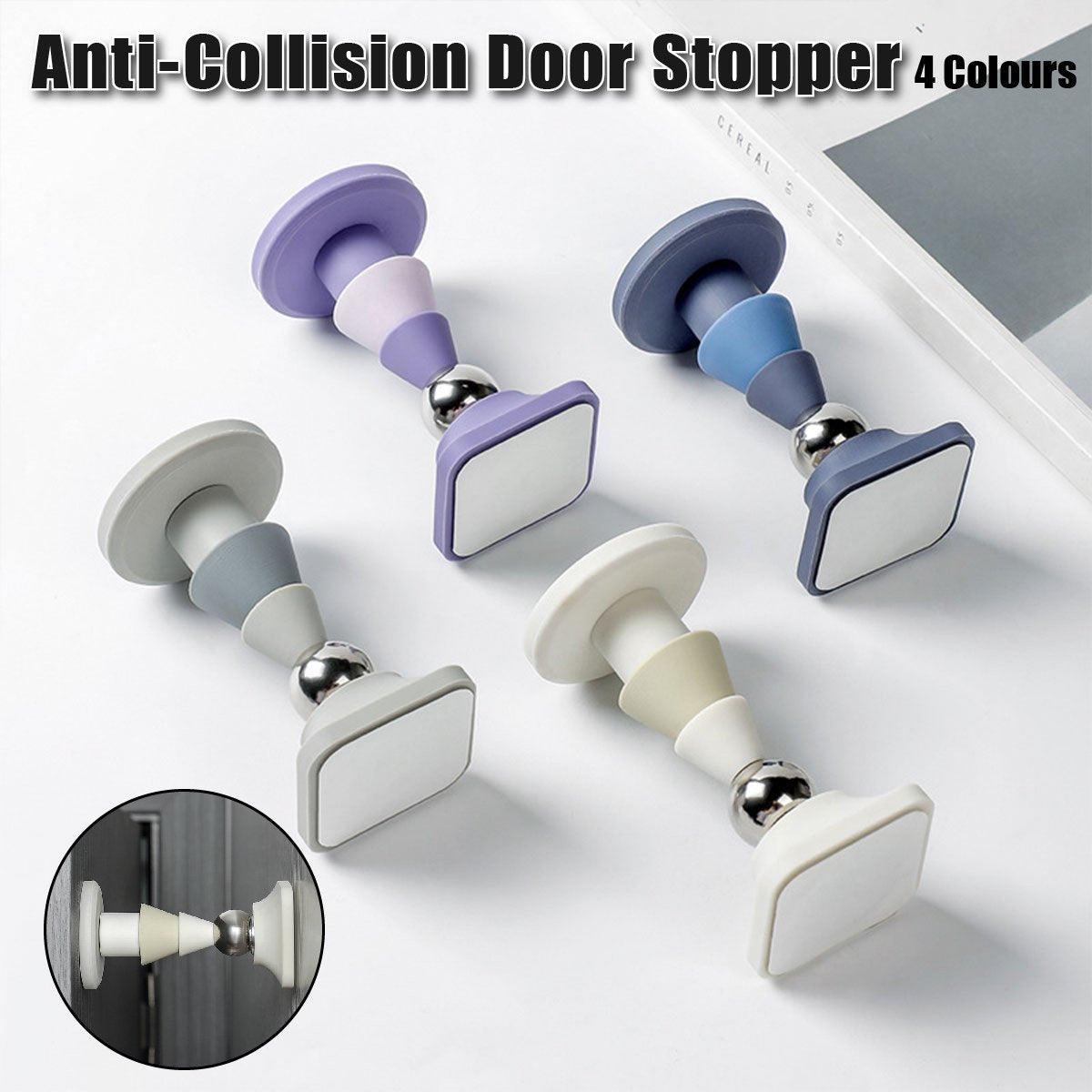 V528-DOOR-WHITE-860670-202510010254-00 Silicone Silent Door Stopper with Suction Base and Secure Hold Catch Design - White - Image 1