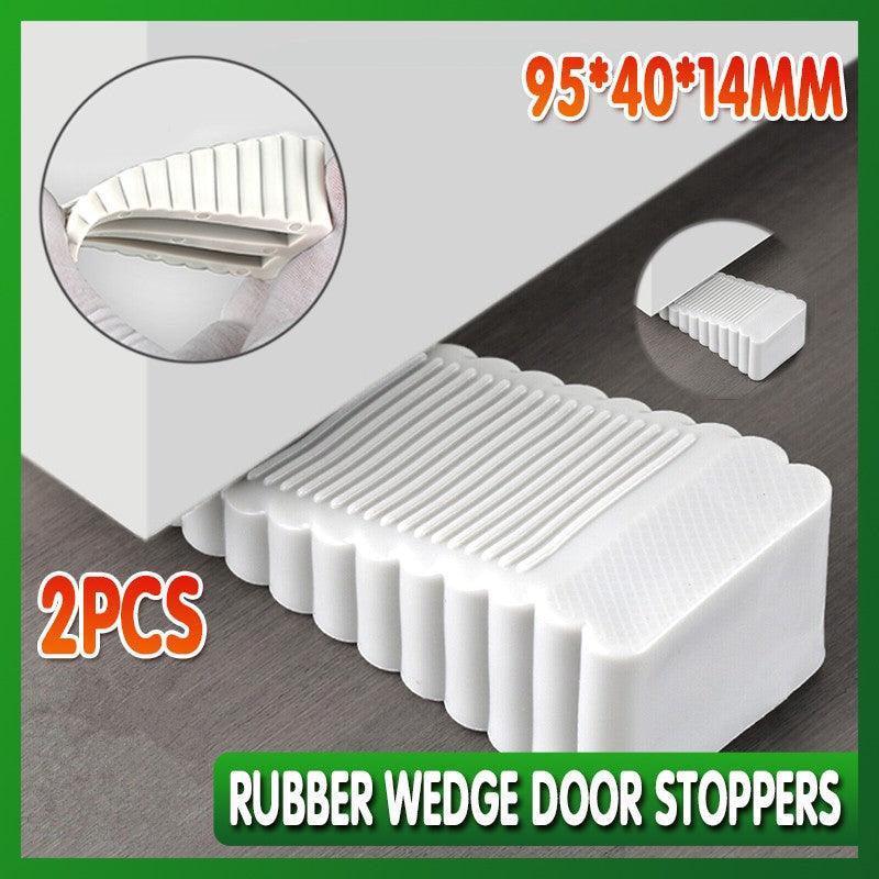 V528-DOORPLUG-2PCS-67723-202509291518-00 2Pcs Thick Rubber Wedge Door Stoppers Floor Carpet Heavy Duty Door Stop Security - Image 1
