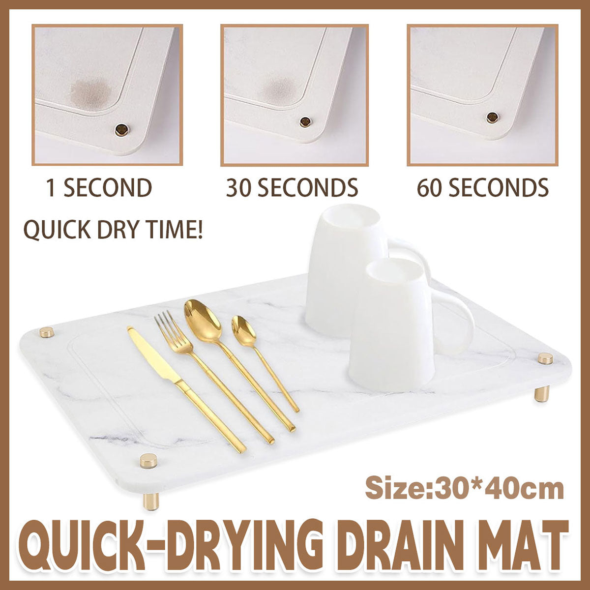 V528-DRAIN-PAD-L20-30-40-475082-202509291845-00 Diatom Mud Water Draining Pad Kitchen Faucet Washbasin Water Absorbing Mat - Image 1