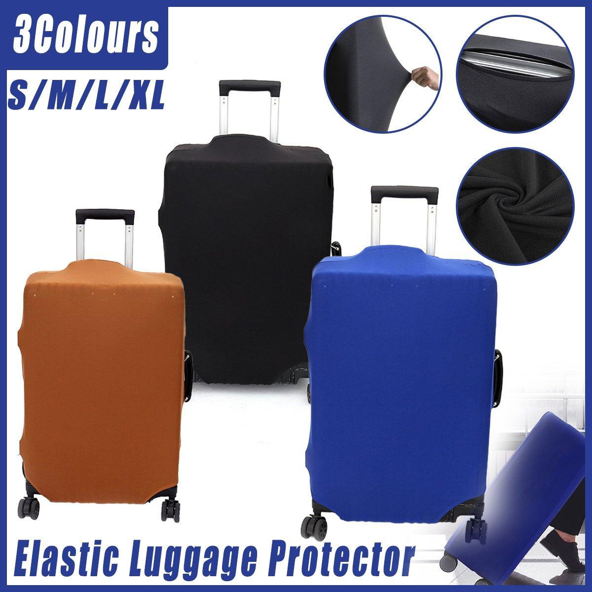 V528-DUST-JACKET-BLUE-24INCHES-636639-202510010954-00 Thickened High Stretch Suitcase Dust-proof Luggage Protector Travel Case Cover - Blue-24inches - Image 1