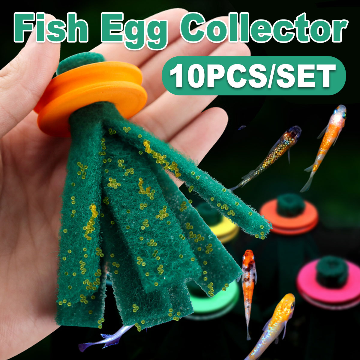 V528-EGG-COLLECTOR-10PCS-245787-202509251610-00 Fish Egg Collector Device Set 10PCS Floating Hanging Breeding Box Aquarium Tank - Image 1