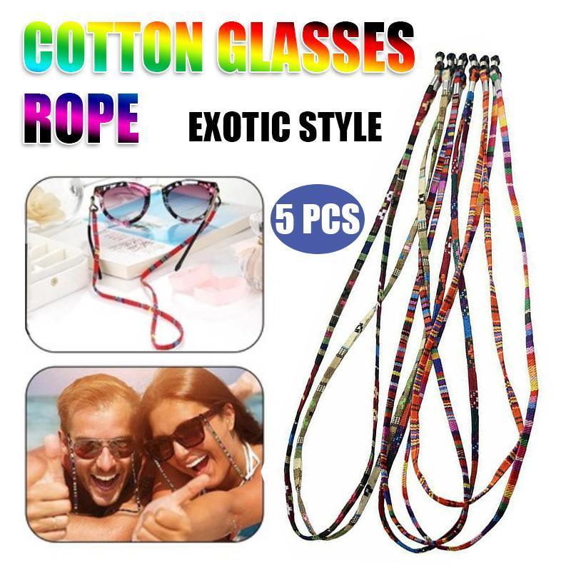 V528-EYEGLASSCHAIN-5PCS-388355-202509251010-00 5 PCS Colorful Sunglasses Strap Eyeglass Chain Reading Glasses Holder Neck Cord - Image 1
