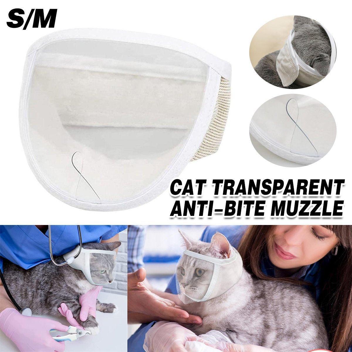 V528-FACE-MASK-M-983569-202509302236-00 Breathable Kitten Headgear Clear Pet Mask Dog Anti Bite Scratch Protective Gear - M - Image 1