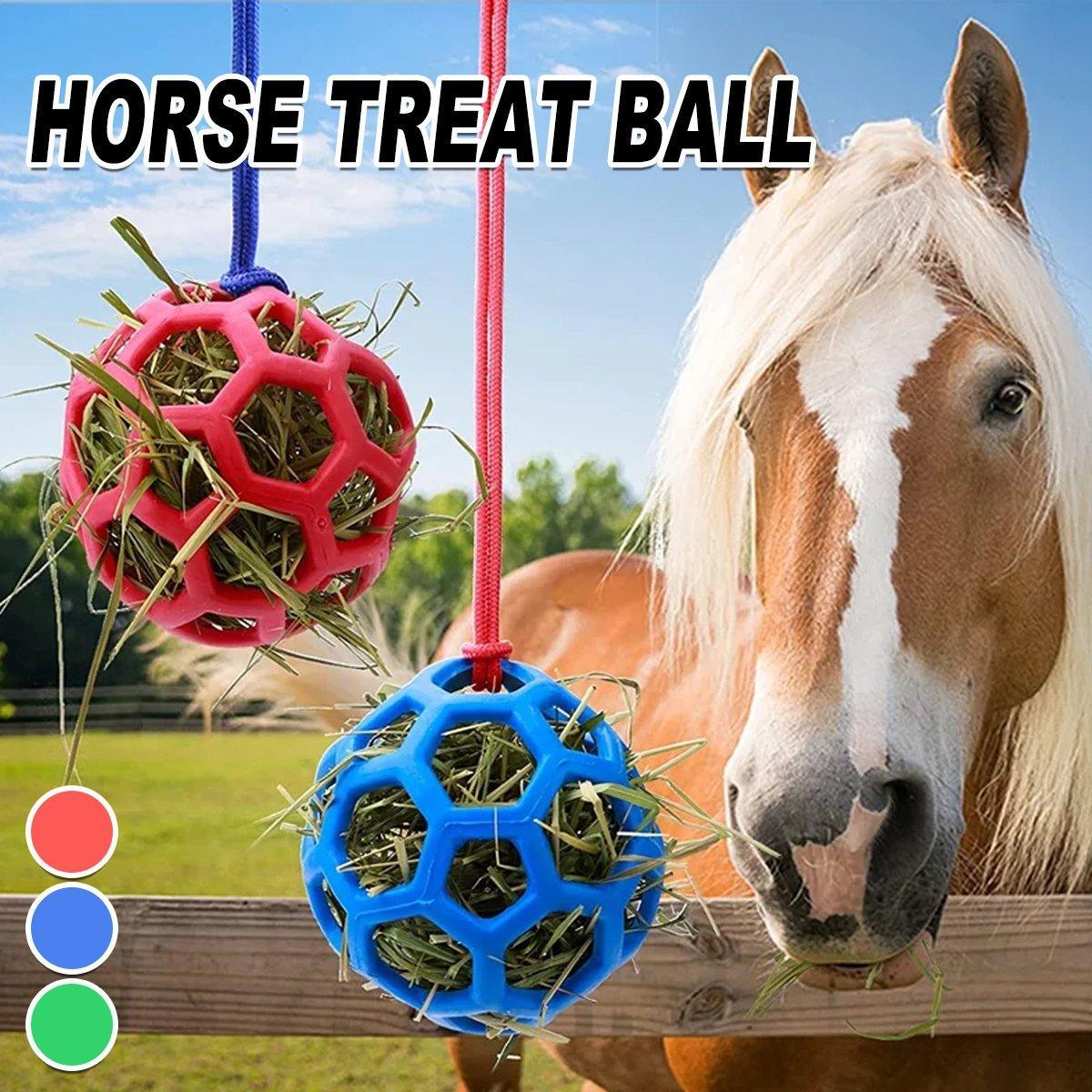 V528-FEEDING-BALL-GREEN-896682-202509301836-00 Hanging Hay Feeders Stable Feed Polo Feeding Balls Toy for Horses and Livestock - Green - Image 1