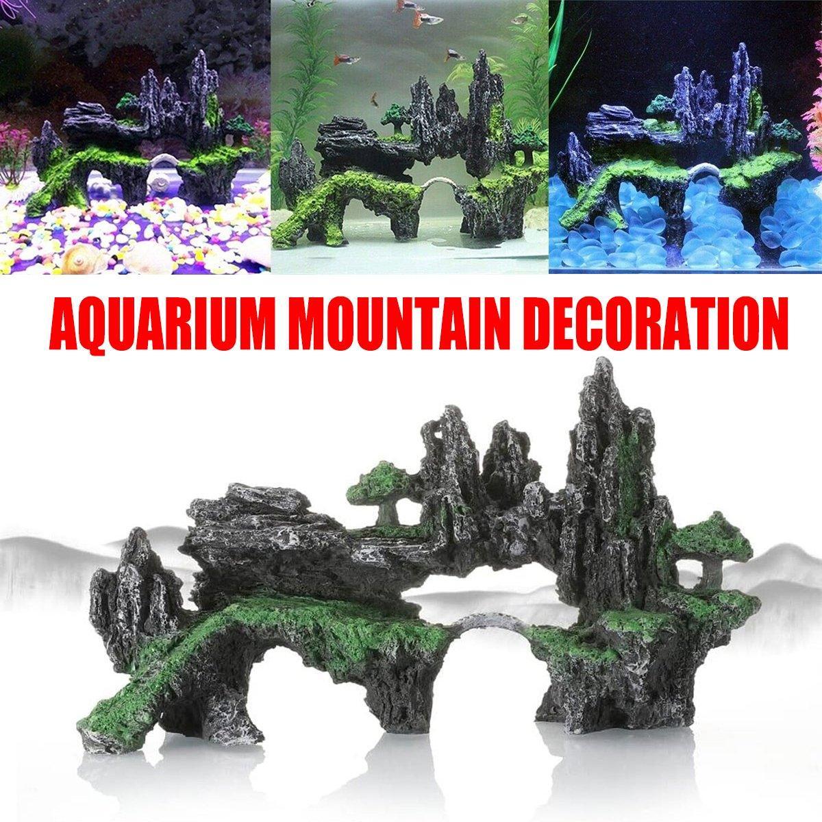 V528-FISH-TANK-ROCKERY-GS1615-467658-202509251545-00 Aquarium Decoration Rock Cave Stone Ornament Fish Tank Mountain View Decor - Image 1