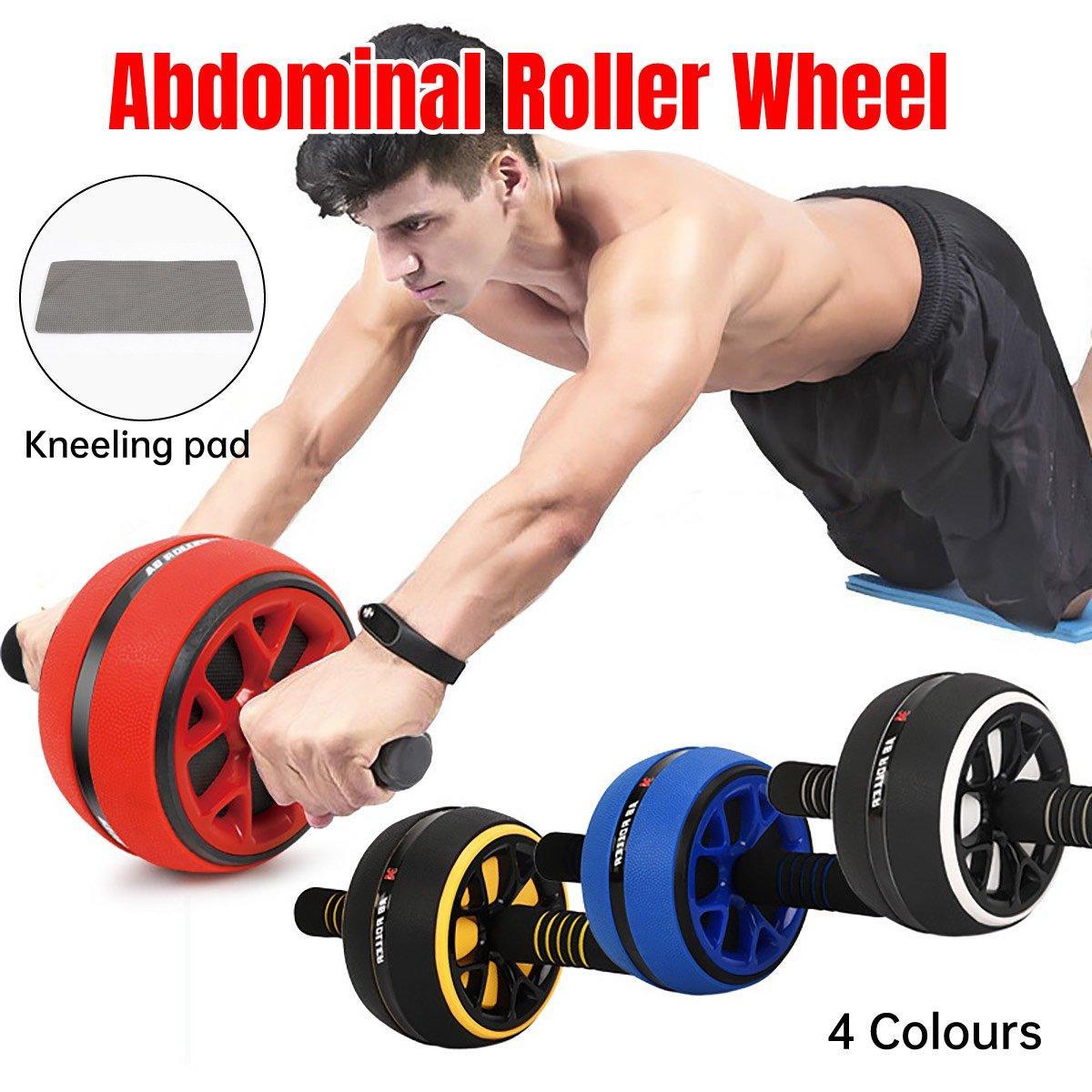 V528-FITNESS-RED-237683-202509301800-00 Abdominal Muscle Wheel Exercise Roller Fitness Equipment for Home Gym Men Women - Red - Image 1