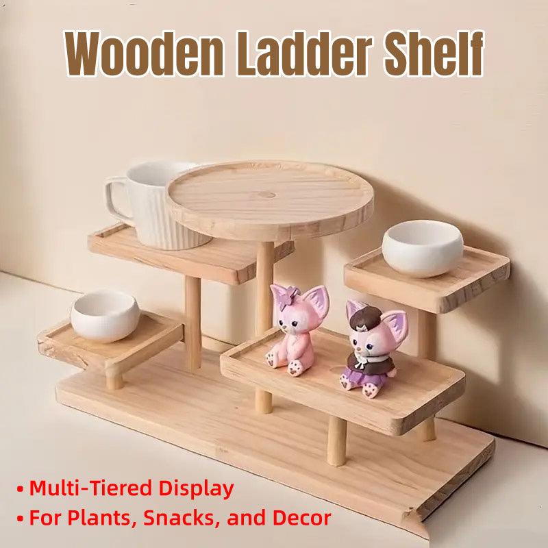V528-FLOWER-STAND-467193-202509251110-00 Multi-Tier Wooden Step Shelf Desktop Storage Organizer for Office and Home Use - Image 1