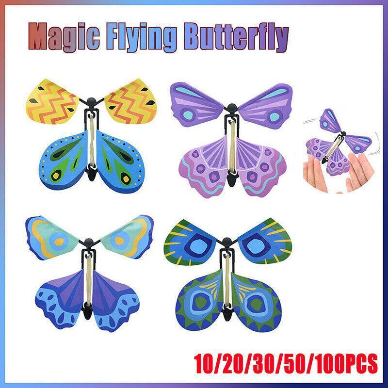 V528-FLYINGBUTTERFLY-10PCS-773015-202510010954-00 Up To 100X Magic Flying Butterfly Toy Anniversary Greeting Card Birthday Wedding - 10PCS - Image 1
