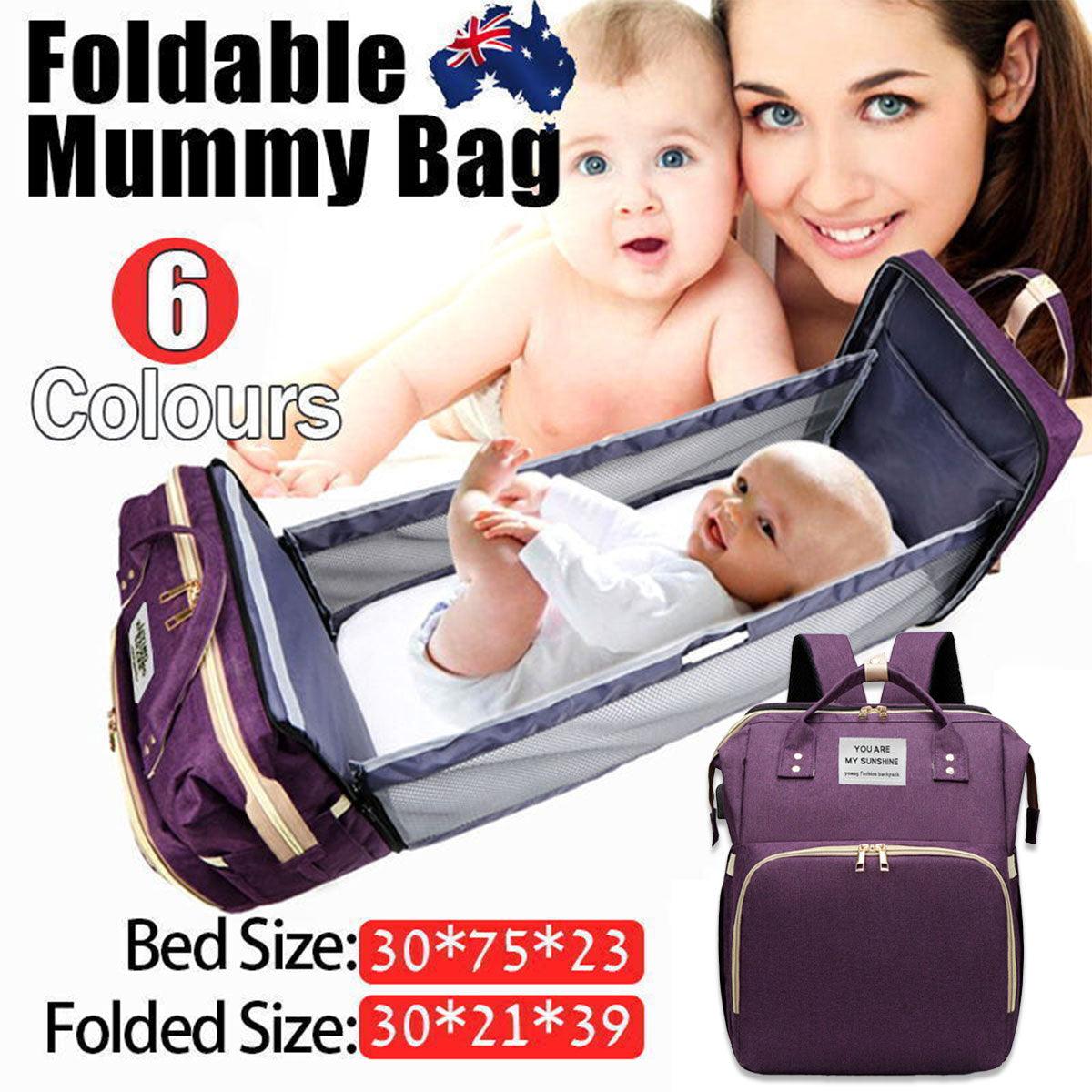 V528-FOLDABLEMUMMYBAG-GREY-3586-202509301300-00 Foldable Travel Backpack with Built In Portable Rest Mat and Storage Compartments - Grey - Image 1