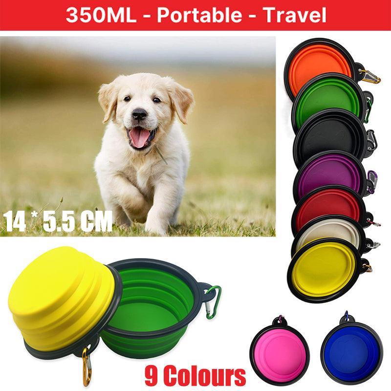 V528-FOLDABLEPETBOWL-ORANGE-936677-202509301927-00 Collapsible Silicone Pet Bowl for Cat Dog Portable Food and Water Feeder - Orange - Image 1