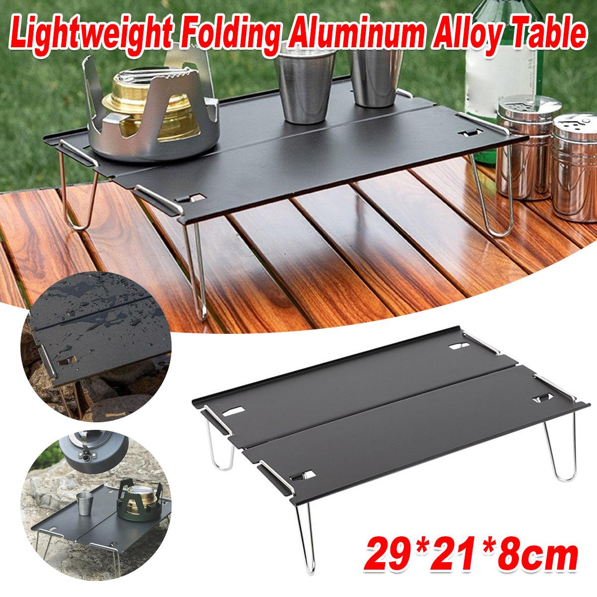 V528-FOLDING-TABLE-BLACK-920507-202509251115-00 Aluminium Alloy Folding Table Portable Outdoor Camping Picnic Multifunctional - Image 1