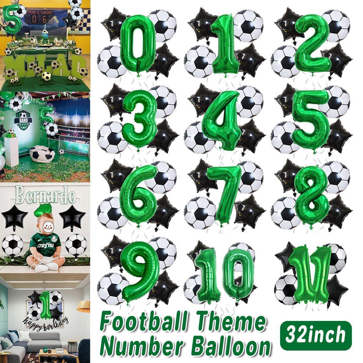 V528-FOOTBALL-BALLOON-9-182210-202509301736-00 32 Inch Green Soccer Balloons 5 Pieces Set World Cup Birthday Party Decoration - 9 - Image 1