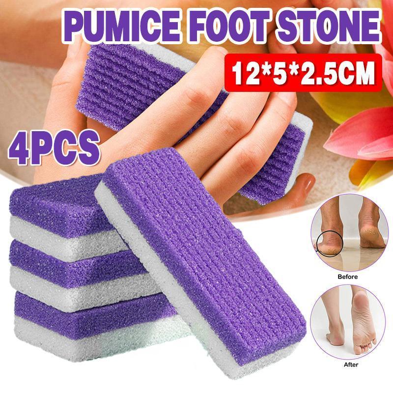 V528-FOOTRUBBINGSTONE-4PCS-31941-202509291518-00 4X Pumice Foot Stone File Exfoliate Rasp Dead Skin Scrub Pedicure Remove Sands - Image 1