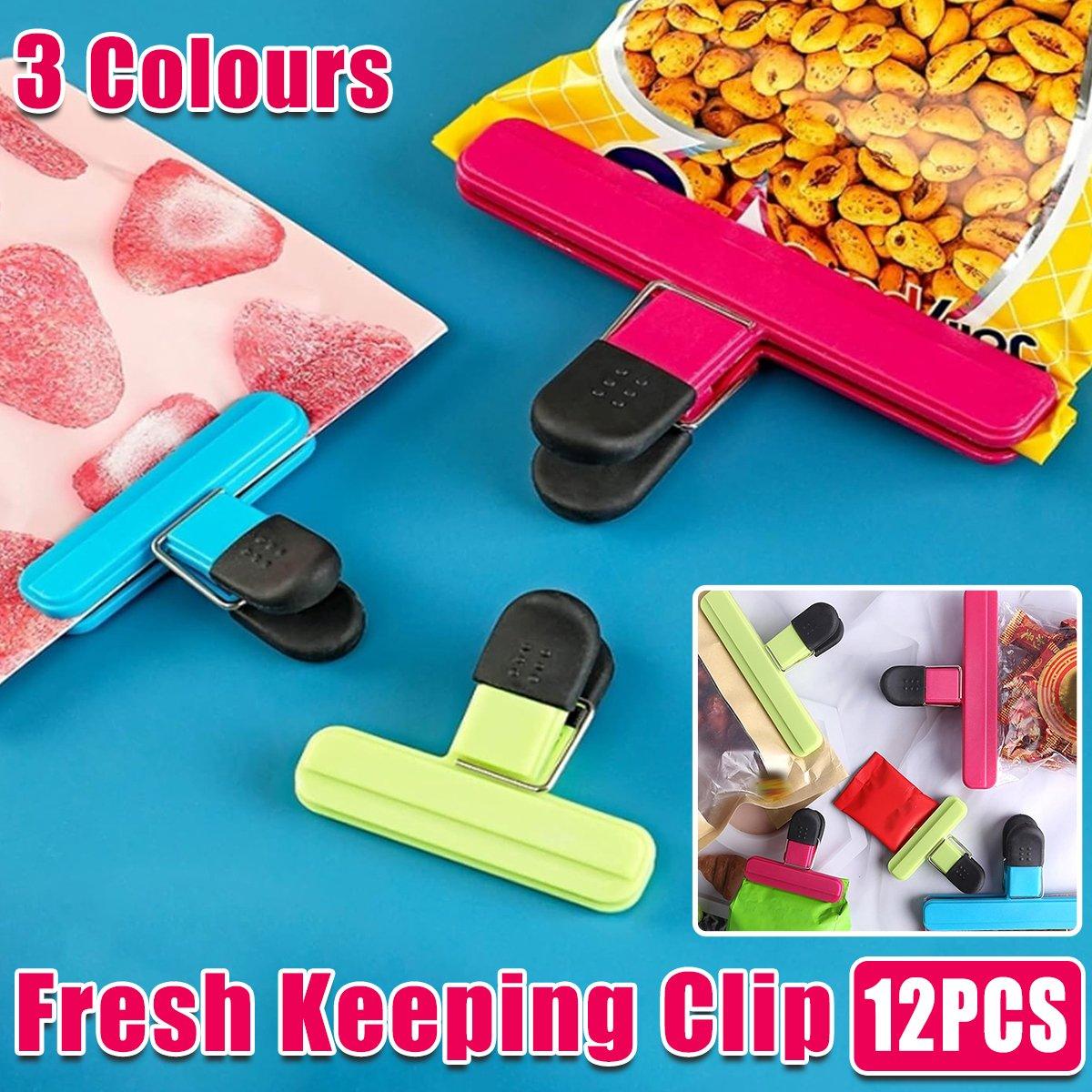 V528-FRESH-KEEPING-CLIP-12PCS-469200-202509251626-00 12pcs Plastic Bag Clips Food Storage Sealing Clips Snack Sealer Multi Purpose - Image 1