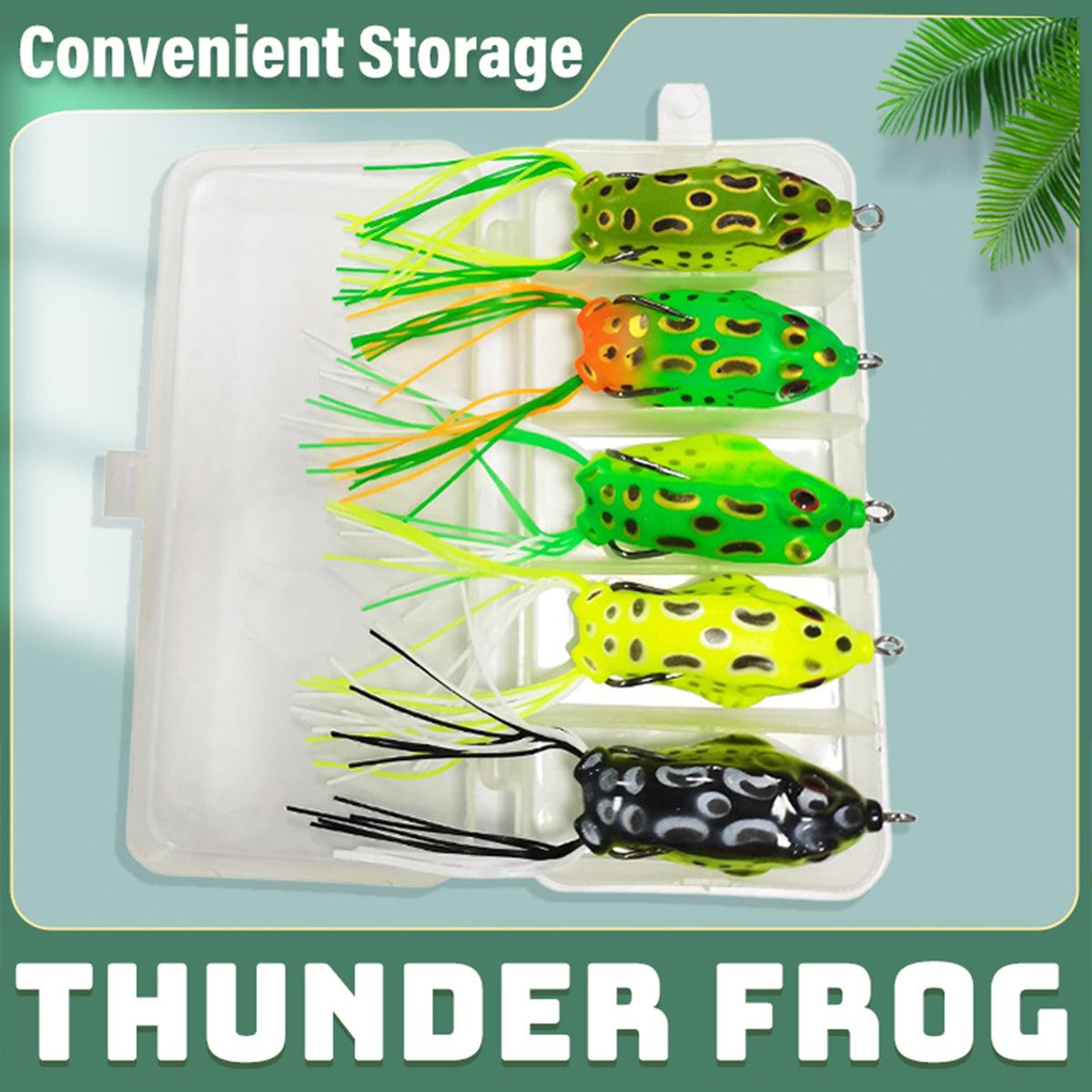 V528-FROG-BAIT-5IN1BOX-256844-202509251446-00 5pcs Soft Frog Lure Set Fishing Bait Frog Fake Lures for Bass Fishing Tackle - Image 1