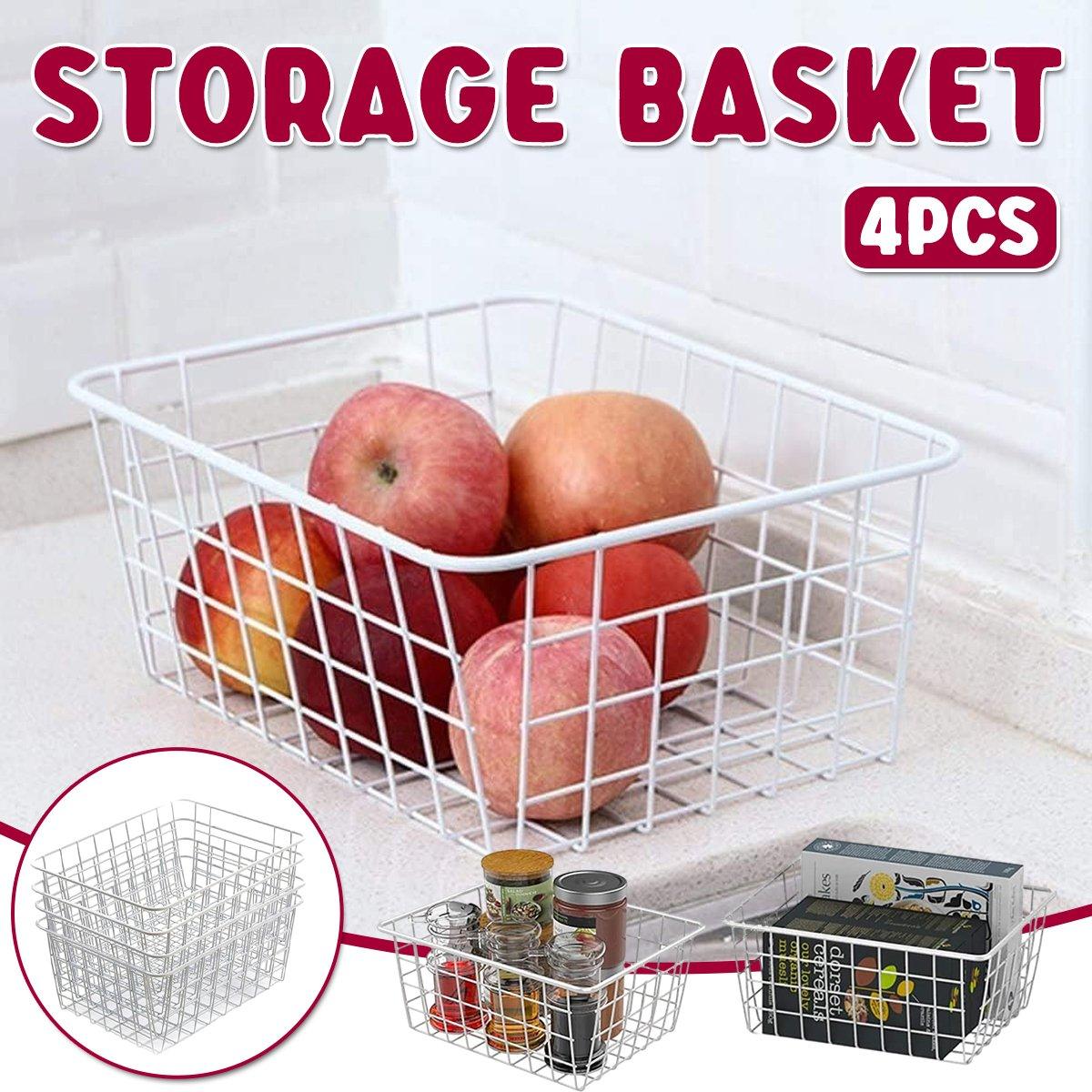 V528-FRUIT-BASKET-WHITE-S-4PCS-253104-202509291518-00 4pcs Fruit Basket Storage Baskets for Kitchen Organization Home Storage Solution - Image 1