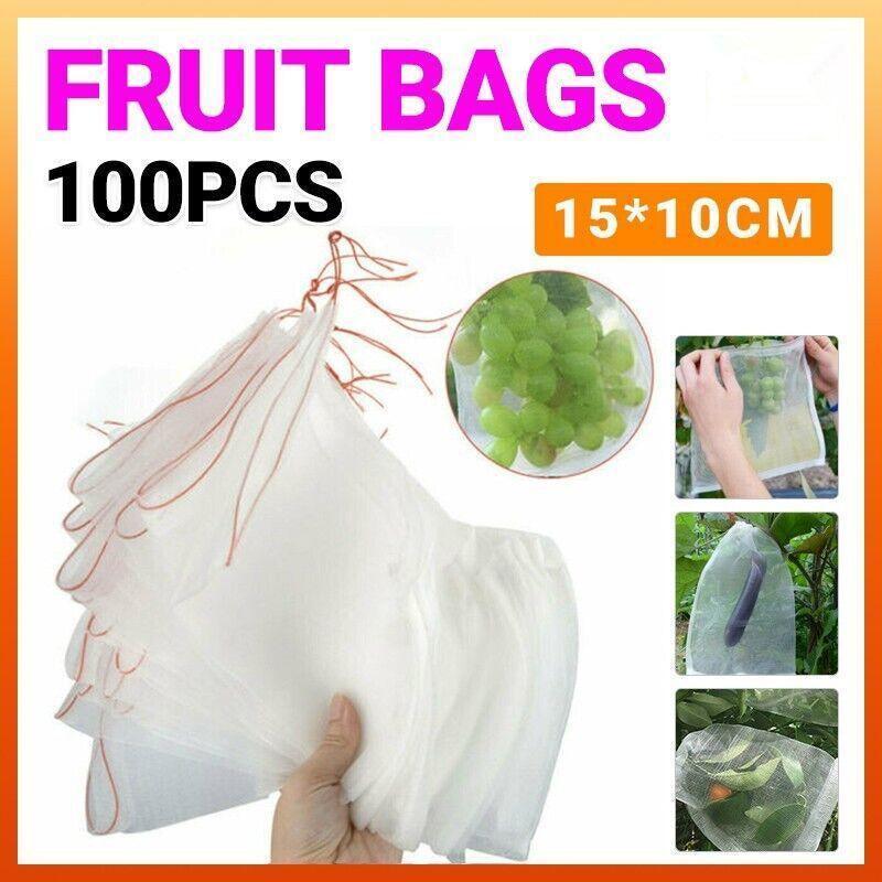 V528-FRUITBAG-100PCS-10-15-720110-202509251320-00 100X Fruit Fly Protection Bags - Exclusion Net to Stop Pests & Bugs - Image 1