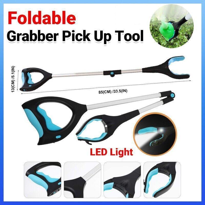 V528-GARBAGECLAMP-994748-202509291554-00 85*13Cm Led Foldable & Extendable Pick Up Grabber Reacher Stick Reaching - Image 1