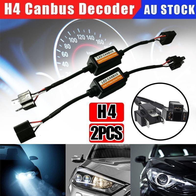 V528-H4CANBUSDECODER-2PCS-284269-202509251010-00 2PCS H4 CANBUS LED Headlight Decoder Anti Flicker Error Canceller Load Resistor - Image 1